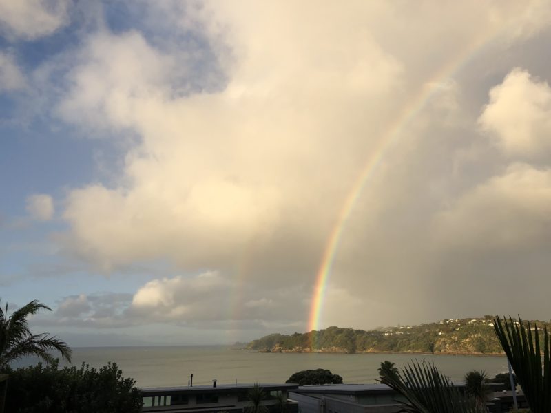 In New Zealand it is so common to see rainbows. This was on Waiheke Island.